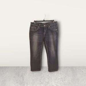 Womans silver capri jeans size 29